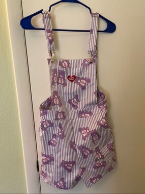 Girls Size 6 Care Bears Overall Shorts, Super Cute! Great Condition!